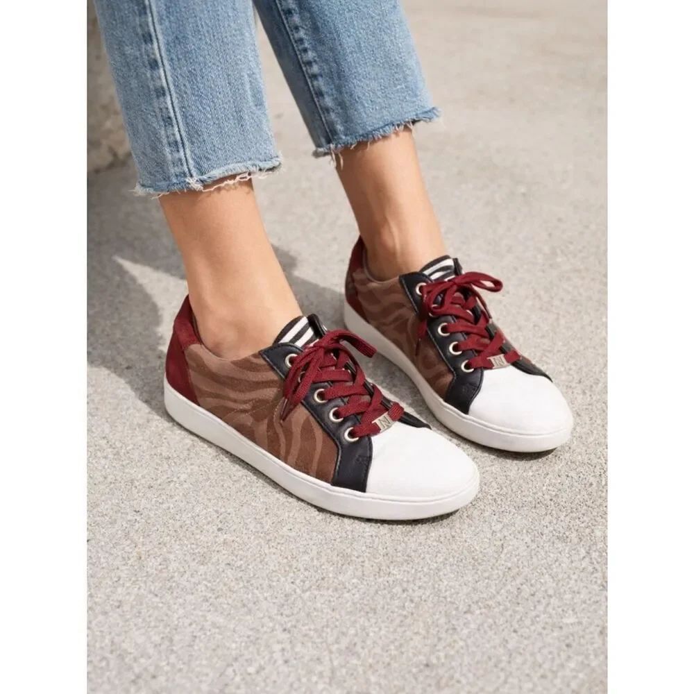 Naturalizer Red and Brown Casual Sneakers
